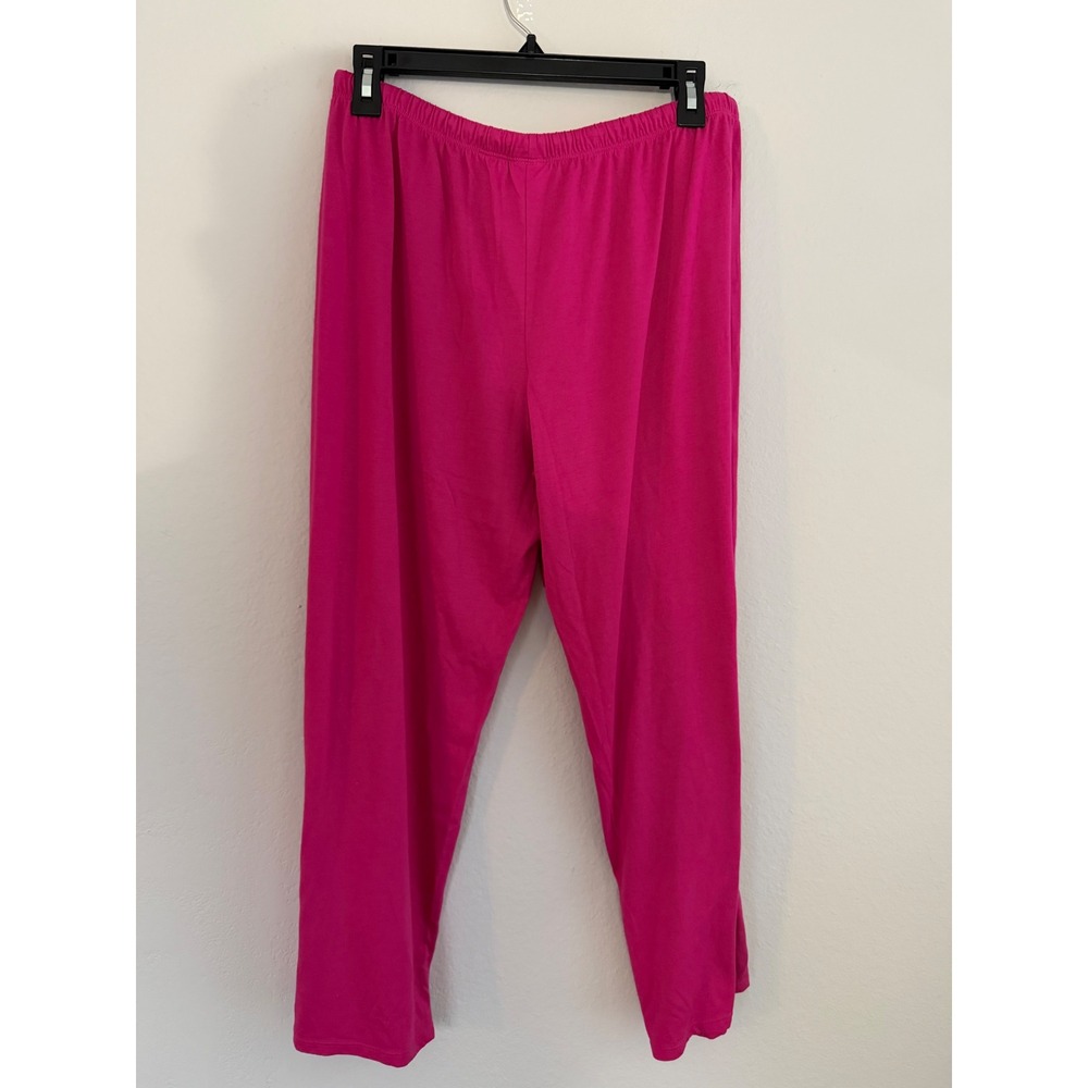 Natori Womens Magenta Pink Wide Leg Pajama Pants Drawstring Lounge Sleepwear L - Picture 3 of 4